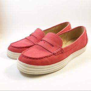 Aerosoles Pink Nubuck Loafer Sneaker Size 8